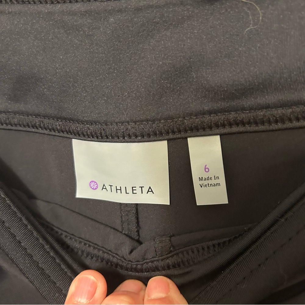 Athleta Black Pleated Wherever Skirt Skort Pocket Tennis Golf Workout Women’s‎ 6 - Picture 8 of 10